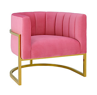 Magnolia Magnolia Rose Pink Velvet Chair, Rose Pink/Gold, large