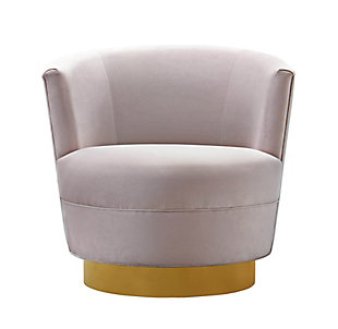 Noah Noah Blush Velvet Swivel Chair, Blush, large
