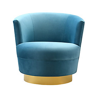 Noah Noah Lake Blue Swivel Chair, Blue, large