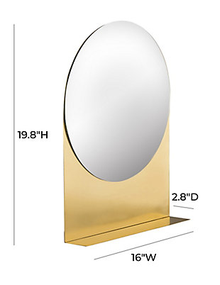 Simply elegant, the Trigg mirror features a gold finished back and bottom plate. Available in round or square options to suit your style needs. Minor assembly required.Handcrafted by master artisans | Gold finish | Minor assembly required | Mirror dimensions: 16" DIA | Made in India
