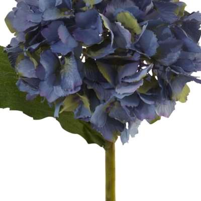 Nearly Natural 12 Hydrangea Artificial Flower (Set of 12), Blue