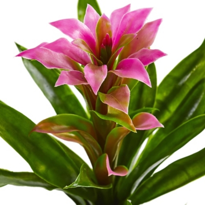 Nearly Natural 15 Bromeliad Artificial Flower (Set of 4), Pink