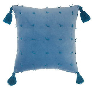 Nourison Mina Victory 18" X 18" Throw Pillow, Blue, large