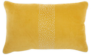 Nourison Mina Victory 12" X 20" Throw Pillow, Yellow, large