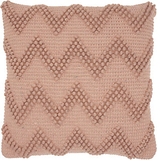 Comfortable and versatile, this handmade wool and cotton throw pillow blends beautiy with just about any color scheme and room decor. The accent pillow's inverted v-shape zigzag pattern adds personality.Cover made of wool/cotton | Polyester fill | Handmade | Zipper closure | Spot clean | Imported