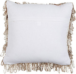 With its shaggy look, this throw pillow is a fun addition to any casual sitting area. Made of polyester and cotton, this handcrafted accent pillow blends easily with a variety of color schemes and just about any room decor.Cover made of polyester/cotton | Polyester fill | Handcrafted | Zipper closure | Spot clean | Imported