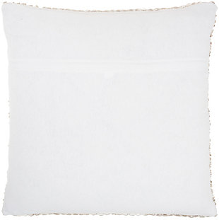 This throw pillow has a subtle charm that looks and feels good in almost any room. Made of polyester and cotton, the handcrafted accent pillow has soft tones in a subtle pattern that never goes out of style.Cover made of polyester/cotton | Polyester fill | Handcrafted | Zipper closure | Spot clean | Imported