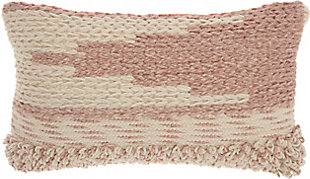 Mina Victory Life Styles Texture Gradient 14" x 24" Blush Indoor Throw Pillow, Blush, large
