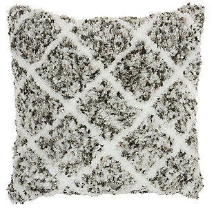 Nourison Mina Victory 24 x 24 Throw Pillow, Charcoal, large