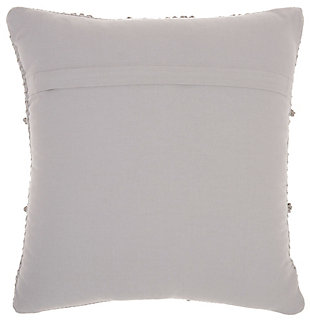 This versatile throw pillow blends easily with most colors and has a subtle pattern that fits any room. The handcrafted cotton and polyester accent pillow feels soft and looks good after continued use.Cover made of cotton/polyester | Polyester fill | Handcrafted | Zipper closure | Spot clean | Imported