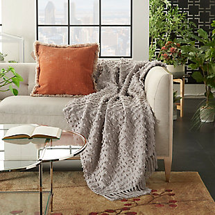 Comfortable and versatile, this throw blanket blends beautifully with just about any color scheme and room decor. The handcrafted cotton blanket feels soft and looks good after continued use.Made of cotton | Handcrafted | Spot clean | Imported