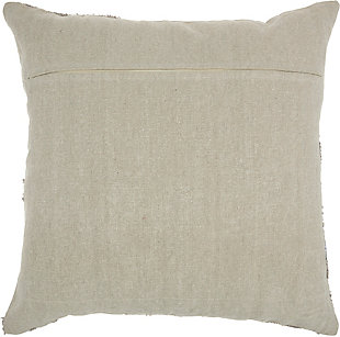 This charming throw pillow is a soft shade that blends easily with other colors. The handcrafted cotton accent pillow has a subtle pattern that never goes out of style and looks good in just about any setting.Cover made of cotton | Polyester fill | Handcrafted | Zipper closure | Spot clean | Imported
