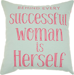 Nourison Trendy, Hip, New-Age Successful Woman 18" x 18" Multicolor Indoor Throw Pillow, , large