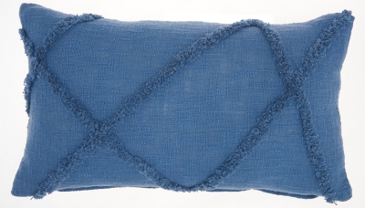 Nourison Mina Victory Tufted Lines Throw Pillow, Blue