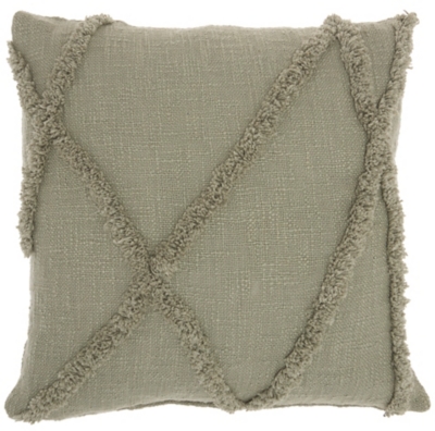 Nourison Mina Victory 18" x 18" Throw Pillow, Sage, large