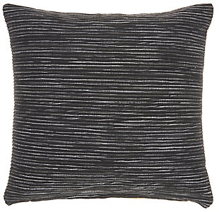 Nourison Mina Victory 18" X 18" Throw Pillow, Charcoal, large
