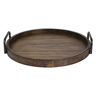 Truly Calm Reine Round Wooden Tray, , large