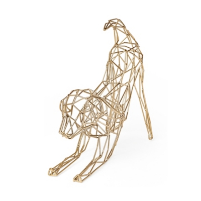 Mercana Wire-Framed Dog Shaped Decor In Gold Finish, , large