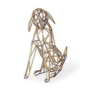 Mercana Wire-Framed Dog Shaped Decor In Gold Finish, , large