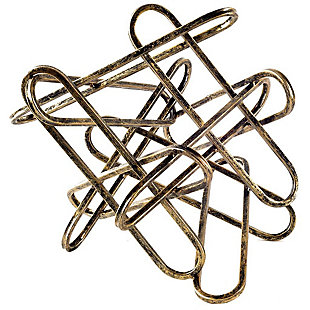 Mercana Paperclip Inspired Metal Object In Gold, , rollover