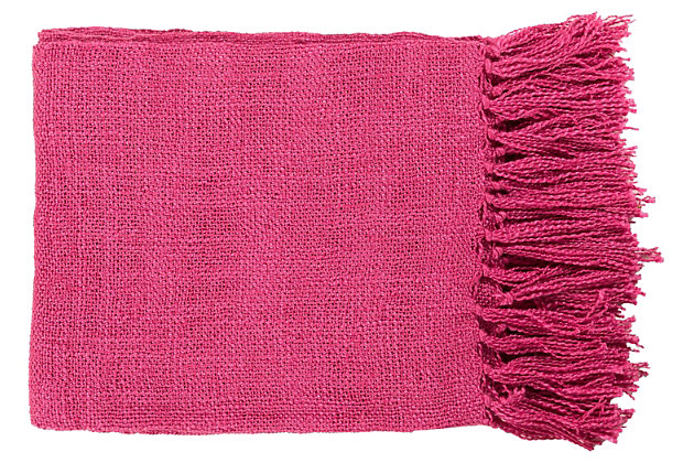 Perfectly imperfect weave gives this ultra-soft throw the artisan look and feel you crave. Flirty fringe incorporates an added touch of flair.Acrylic | Imported | Spot clean