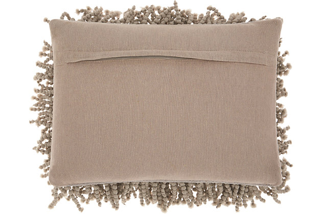 It’s groovy baby! Funky shag pillows are the easiest way to add texture and a fresh style to any room instantly. Available in earth tones or in striking, vivid colors that will suit a variety of design choices.Handmade | Indoor only | Spot clean | Silver | 83% polyester, 17% cotton | Zipper closure | Imported