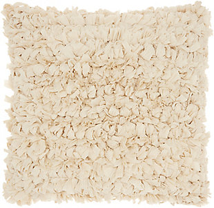 It’s groovy baby! Funky shag pillows are the easiest way to add texture and a fresh style to any room instantly. Available in earth tones or in striking, vivid colors that will suit a variety of design choices.Handmade | Indoor only | Spot clean | Beige | 61% polyester, 24% cotton, 15% rayon | Zipper closure | Imported