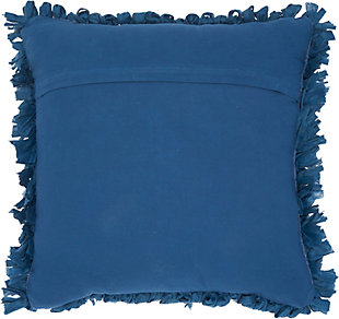 It’s groovy baby! Funky shag pillows are the easiest way to add texture and a fresh style to any room instantly. Available in earth tones or in striking, vivid colors that will suit a variety of design choices.Handmade | Indoor only | Spot clean | Navy | 61% polyester, 24% cotton, 15% rayon | Zipper closure | Imported