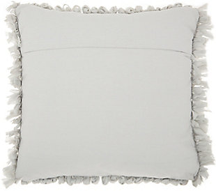 It’s groovy baby! Funky shag pillows are the easiest way to add texture and a fresh style to any room instantly. Available in earth tones or in striking, vivid colors that will suit a variety of design choices.Handmade | Indoor only | Spot clean | Silver | 61% polyester, 24% cotton, 15% rayon | Zipper closure | Imported