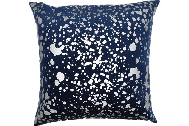 Jewelry for your rooms, this elegantly handcrafted rhinestone, bead and embroidered collection adds a touch of sparkle to your day.Machine made | Indoor only | Spot clean | Navy | Polyester | Zipper closure | Imported