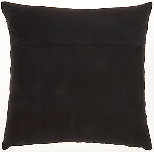 Hand cut natural hair on hide and leather pieces skillfully sewn to create an elegant, high-fashion pillow.Handcrafted | Indoor only | Spot clean | Multicolor | Hair on hide | Zipper closure | Imported