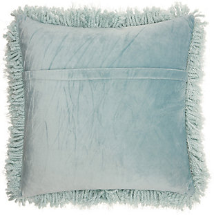 It’s groovy baby! Funky shag pillows are the easiest way to add texture and a fresh style to any room instantly. Available in earth tones or in striking, vivid colors that will suit a variety of design choices.Machine made | Indoor only | Spot clean | Celadon | 100% polyester | Zipper closure | Imported