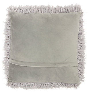 It’s groovy baby! Funky shag pillows are the easiest way to add texture and a fresh style to any room instantly. Available in earth tones or in striking, vivid colors that will suit a variety of design choices.Machine made | Indoor only | Spot clean | Light gray | 100% polyester | Zipper closure | Imported