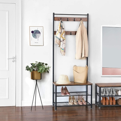 Industrial Shoe Rack, Entryway Organization