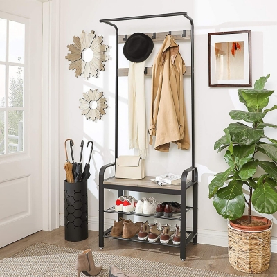 Hall Tree with Storage Shelf, , large