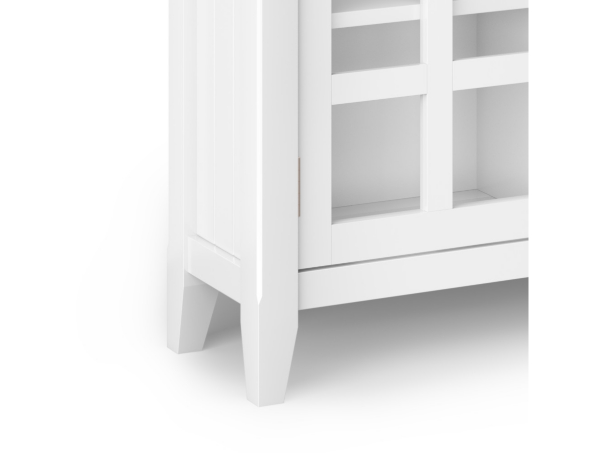 Acadian Rustic White Storage Cabinet, White, large
