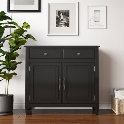 Connaught Black Storage Cabinet, Black, large