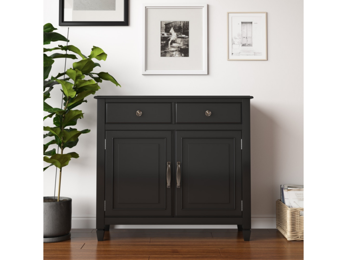 Connaught Black Storage Cabinet, Black, large