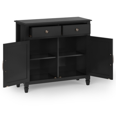 Connaught Black Storage Cabinet, Black, large