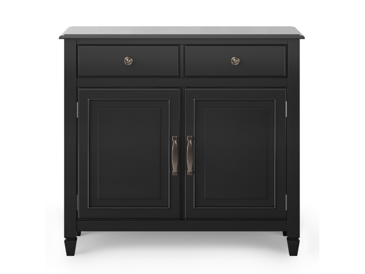 Connaught Black Storage Cabinet, Black, large
