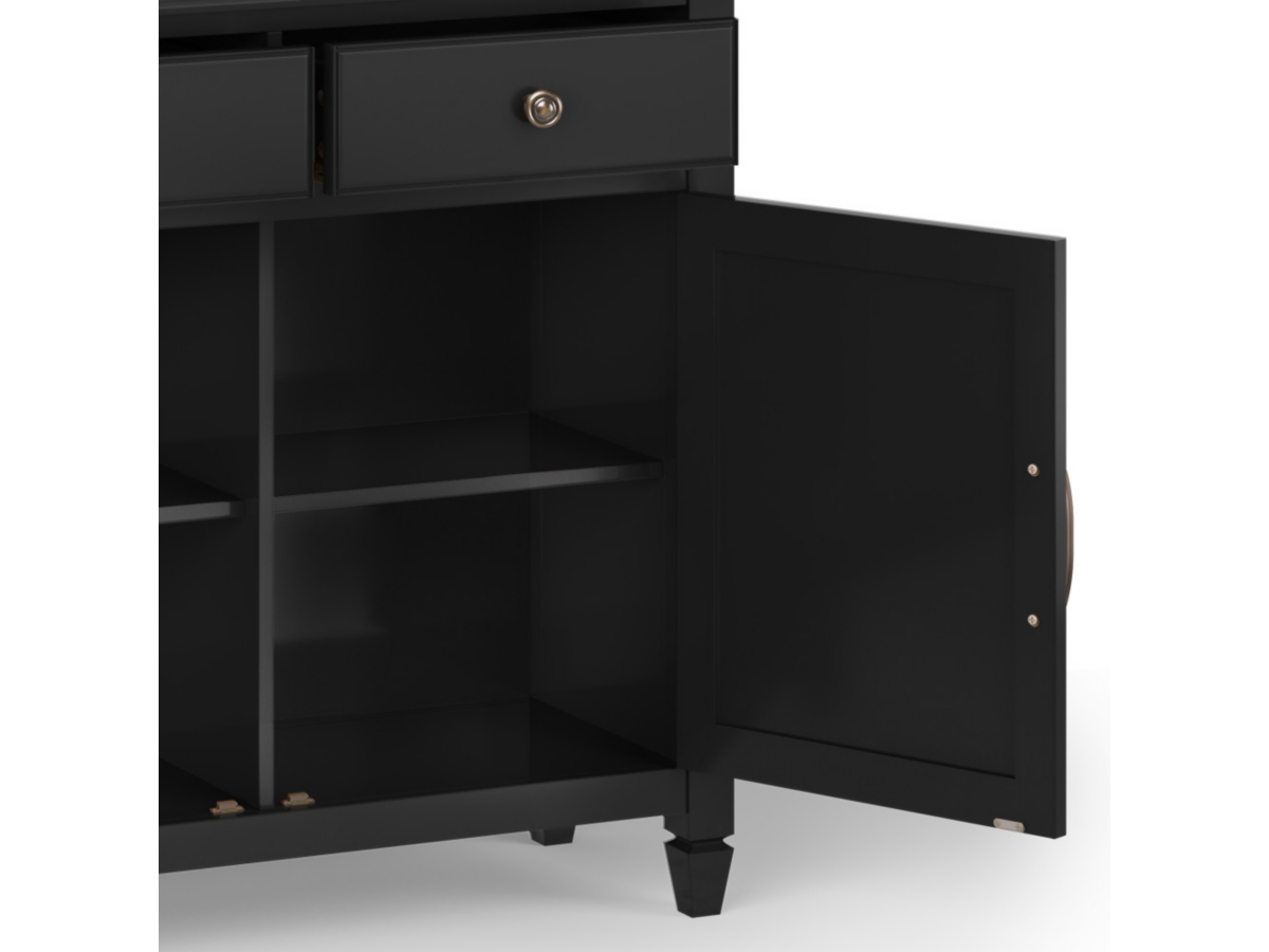 Connaught Black Storage Cabinet, Black, large