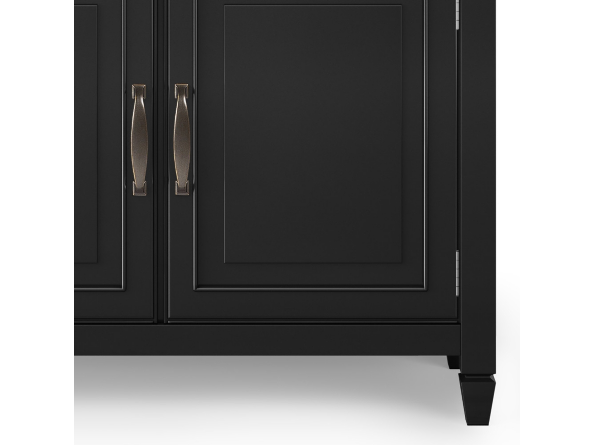 Connaught Black Storage Cabinet, Black, large