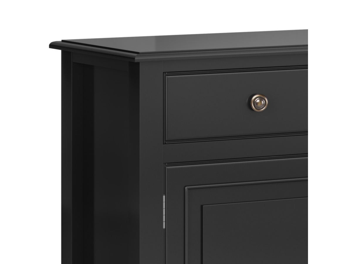 Connaught Black Storage Cabinet, Black, large