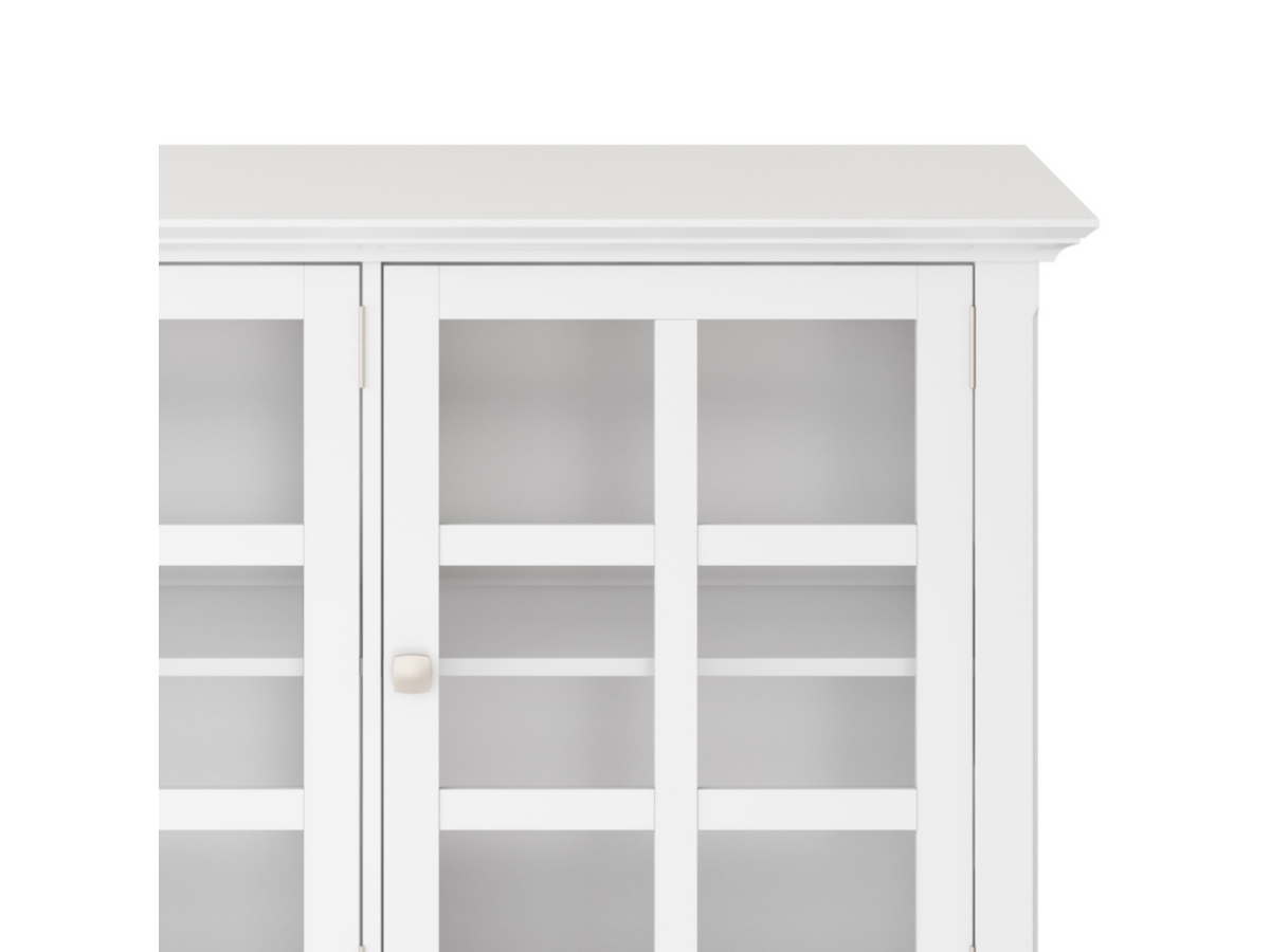 Acadian Rustic White Storage Cabinet, White, large