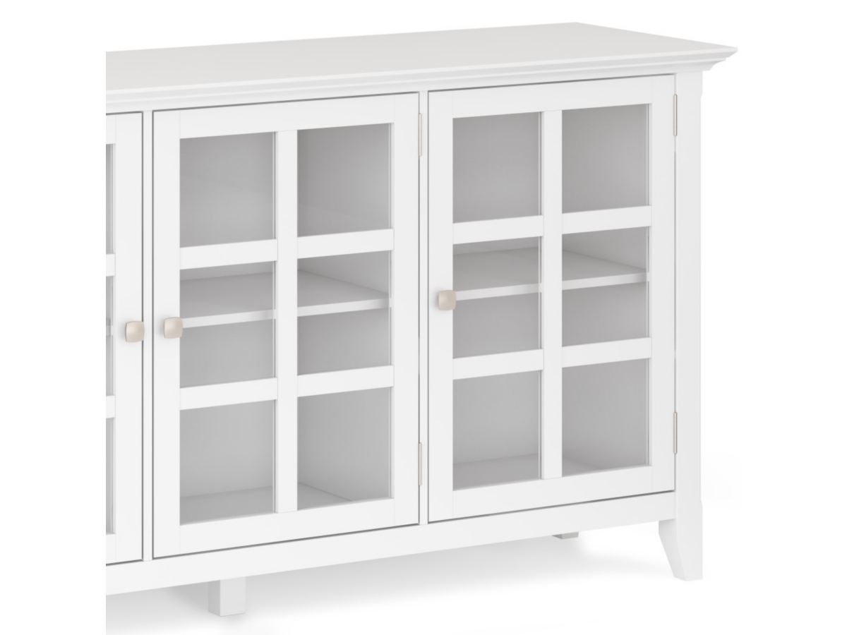 Acadian Rustic White Storage Cabinet, White, large