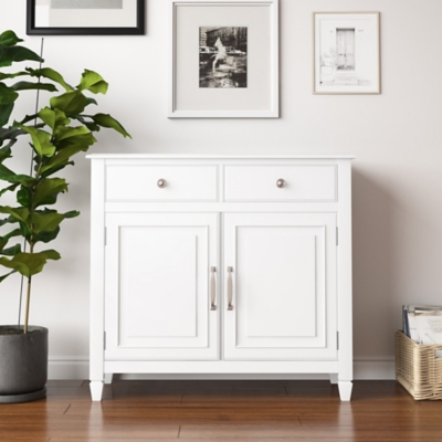 Connaught White Storage Cabinet, White, rollover