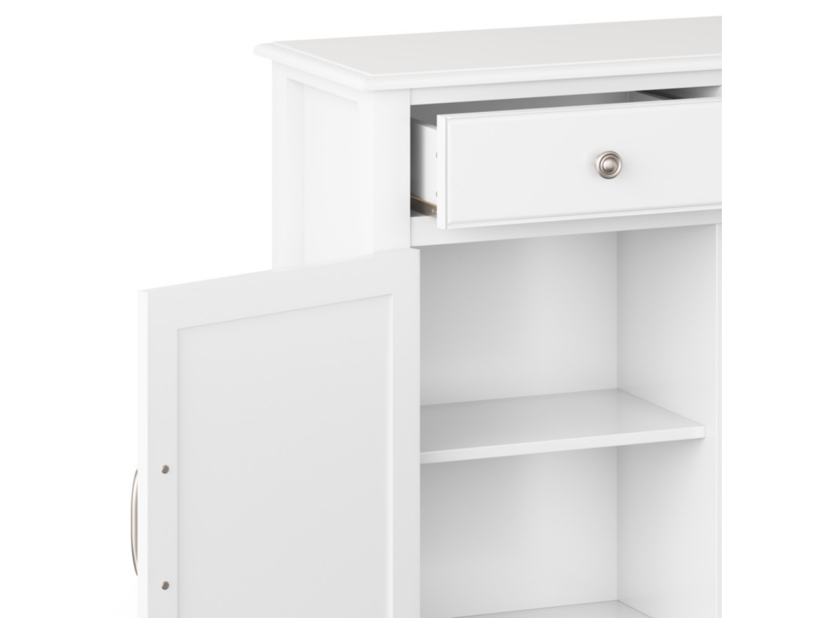 Connaught White Storage Cabinet, White, large
