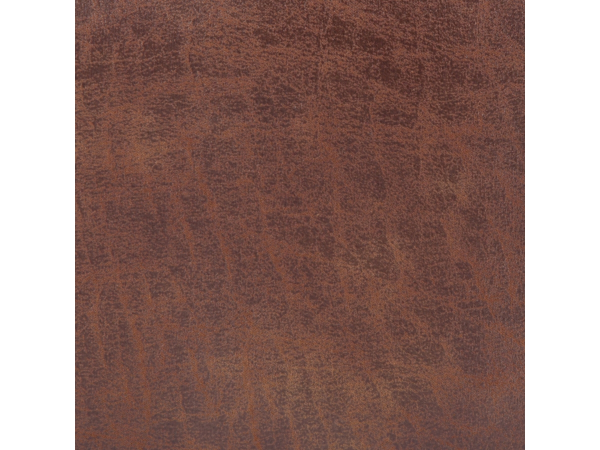 Owen Brown Faux Air Leather Modern Storage Ottoman, Distressed Saddle Brown, large