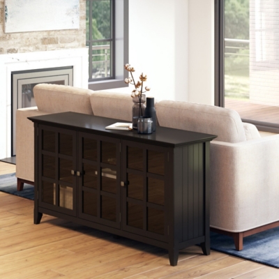 Acadian Black Storage Cabinet, Black, large