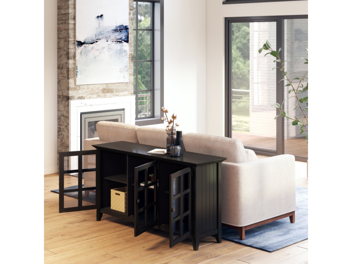 Acadian Black Storage Cabinet, Black, large